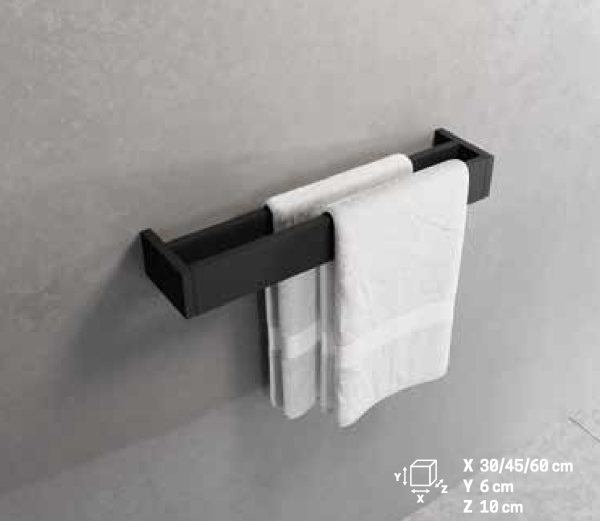 Полотенцедержатель двойной 45 см Novellini Frame R90AKFPS0245-B, цвет Silver