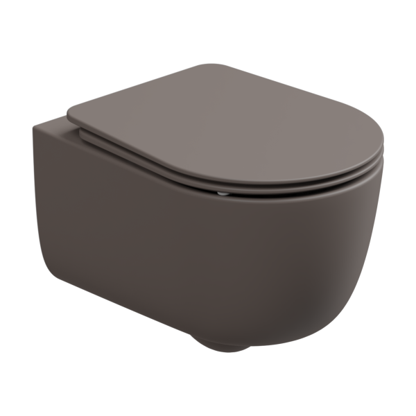 Чаша подвесного унитаза со смывом Smart Clean GSG Ceramic Design Hit! HIWCSO029, Tortora Matt