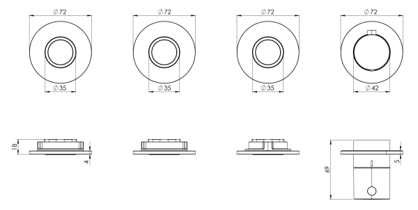 Смеситель термостатический для душа Remer X Style X99D3PKB
