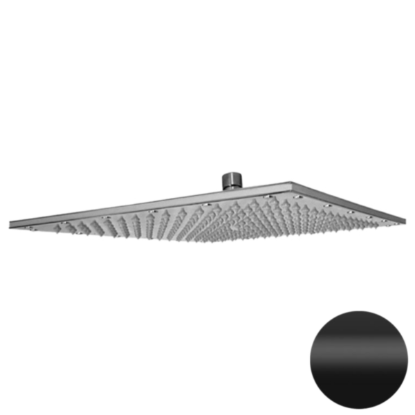 Верхний душ с шарнирным соединением 35 см Daniel A59315, чёрный матовый
