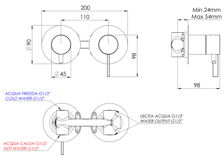 Смеситель для душа Remer Metrica MC92ZPBO, белый матовый