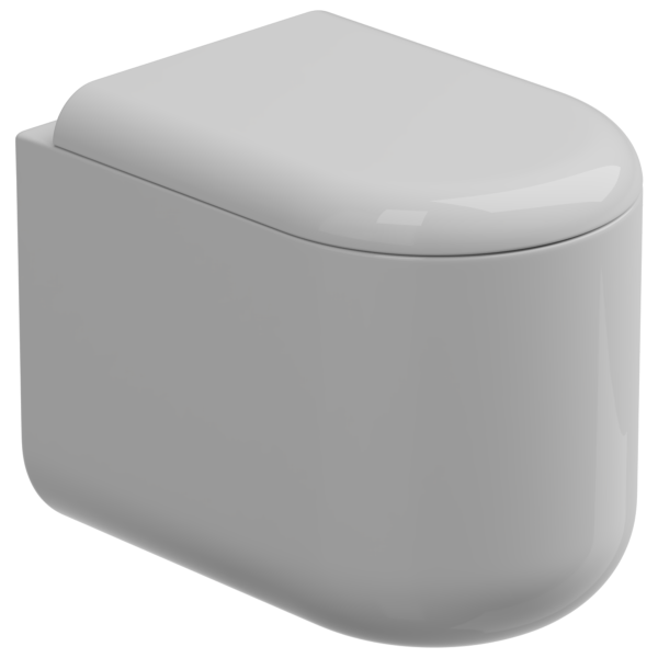 Чаша приставного унитаза Eco Clean (торнадо) GSG Ceramic Design Petra PEWC01EC000, белый глянцевый