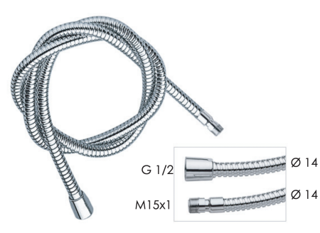 Шланг для душа 120 см Remer 333CN1512120