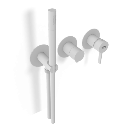 Смеситель для душа Remer Metrica MC97D2PBO, белый матовый