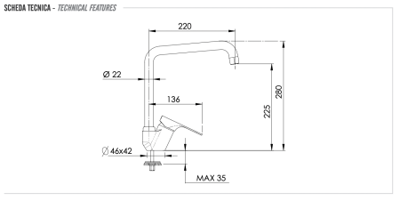 Смеситель для кухни Remer Class Line L42U