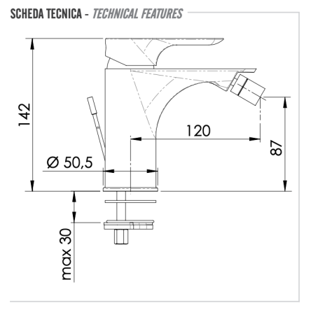 Смеситель для биде Remer Infinity I20