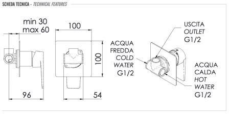 Смеситель для душа Remer Dream D30