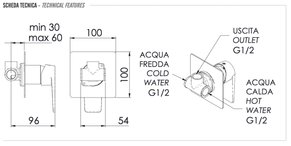 Смеситель для душа Remer Dream D30