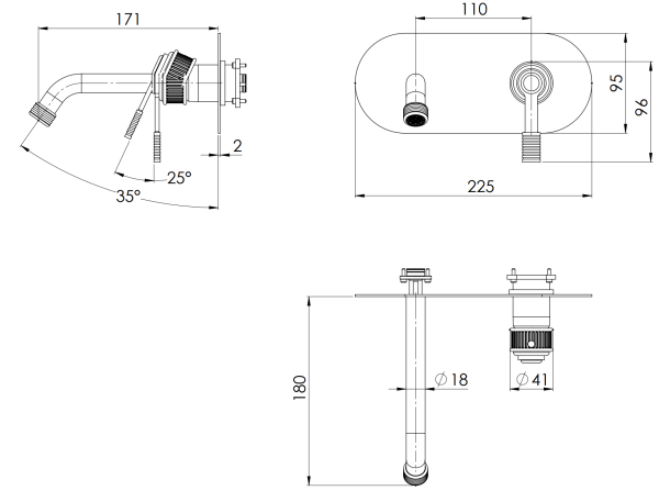 Смеситель для раковины Remer Atelier AL15WB