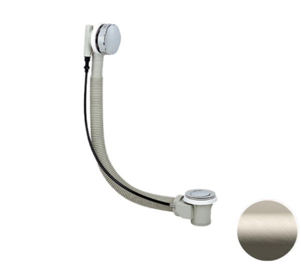 Слив-перелив полуавтоматический для ванны Remer 96PXV, сталь