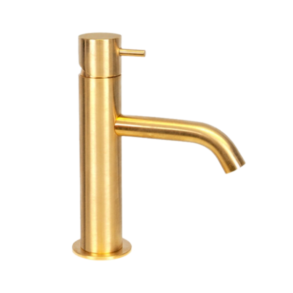 Смеситель для раковины Daniel Tokyo TK606NDP, золото брашированное