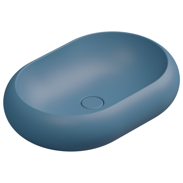 Раковина накладная 60x42 см GSG Ceramic Design Petra PELAV60027, Denim Matt