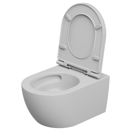 Чаша подвесного унитаза биколор со смывом Eco Clean (торнадо) и креплением GSG Ceramic Design Like RULKWCSOECBI000/001FI, White/White Matt