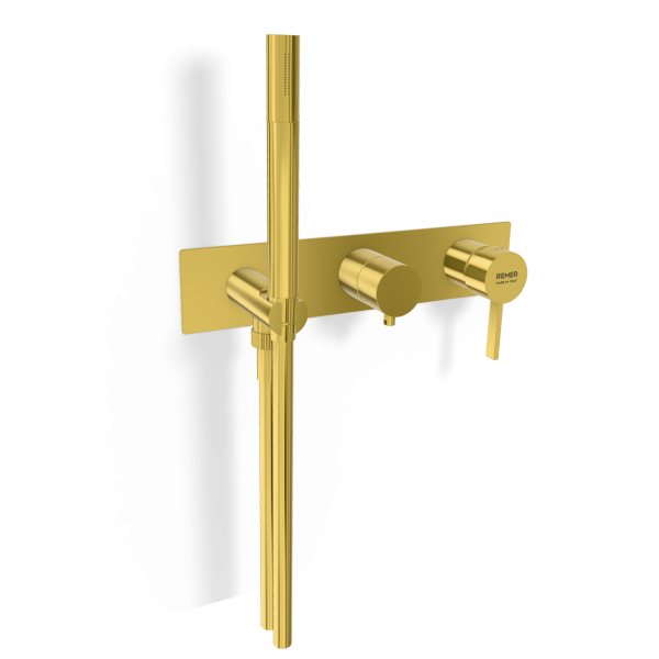 Смеситель для душа Remer Metrica MC97D3WBDO, золото глянцевое
