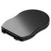 Крышка с сиденьем для подвесного унитаза с микролифтом GSG Ceramic Design Time TICOPRCCCR002, черный глянцевый
