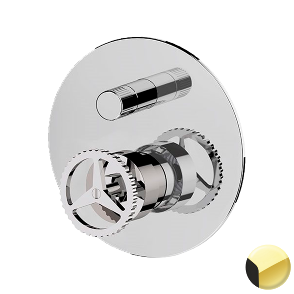 Смеситель для душа Remer Chrono CH09HLDO, золото глянцевое