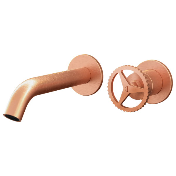 Смеситель для раковины Remer Chrono CH15PLWBRP, медь брашированная