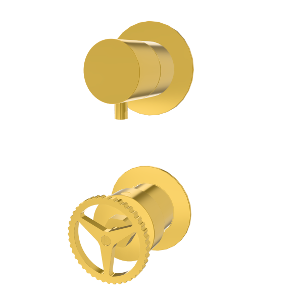 Смеситель для душа Remer Chrono CH93PWBDO, золото глянцевое