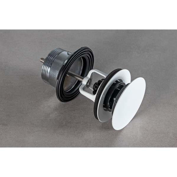Донный клапан с переливом для ванны click-clack 1”1/2 OMP Tea Clicker 8334.060.6.XD, белый матовый
