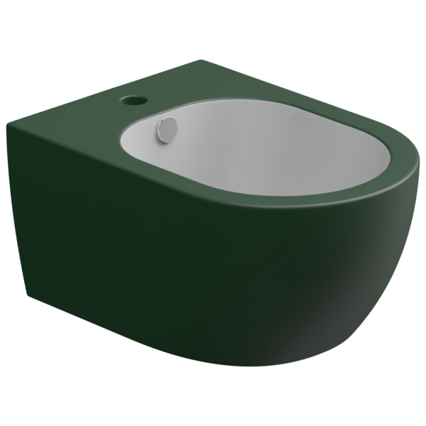 Биде подвесное биколор GSG Ceramic Design Like LKBISOBI000/036, White/Smeraldo Matt