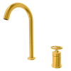 Смеситель для раковины Remer Chrono CH57LBG, золото брашированное