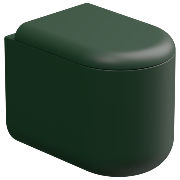 Чаша приставного унитаза Eco Clean (торнадо) GSG Ceramic Design PEWC01EC036, Smeraldo Matt