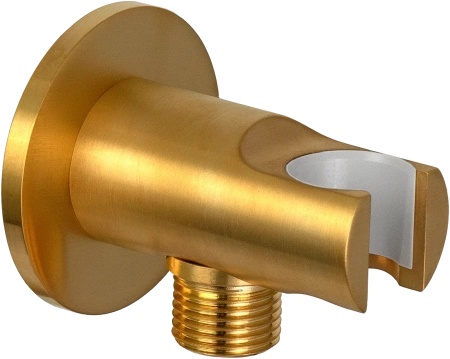 Держатель ручного душа с подключением шланга Remer 337MBG, золото брашированное