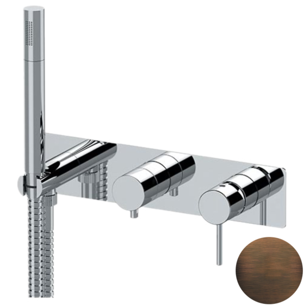 Смеситель для душа Remer X Style X97D3WBBR, бронза масляная