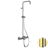 Душевая система термостатическая с изливом Remer Elegance EQ34ASSDGP, золото глянцевое PVD
