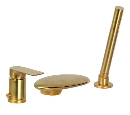 Смеситель для ванны Remer Infinity I07UFBG, золото брашированное