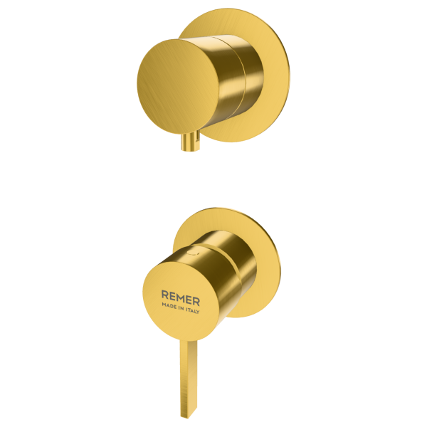 Смеситель для душа Remer Metrica MC92PWBBG, золото брашированное