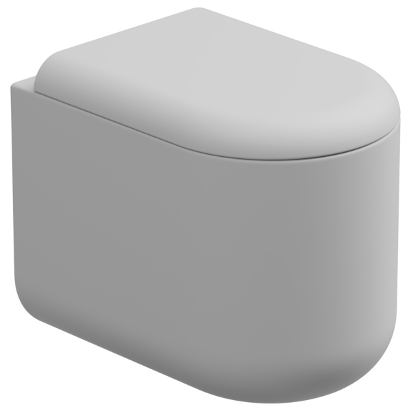 Чаша приставного унитаза Eco Clean (торнадо) GSG Ceramic Design Petra PEWC01EC001, белый матовый