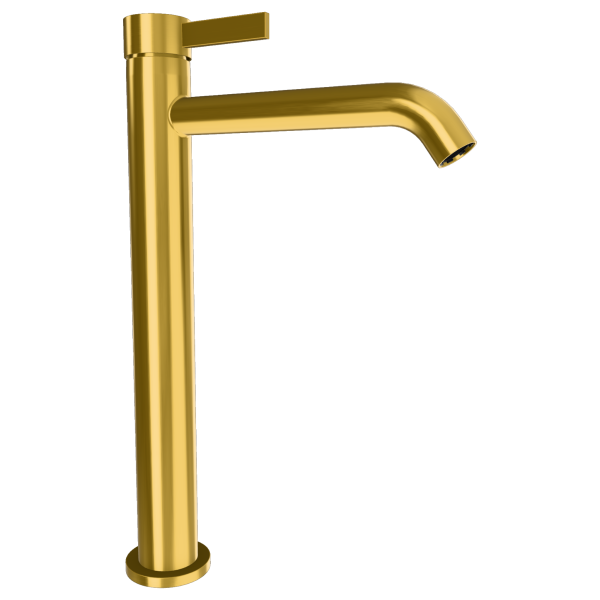 Смеситель для раковины Remer Metrica MC11LXLBG, золото брашированное