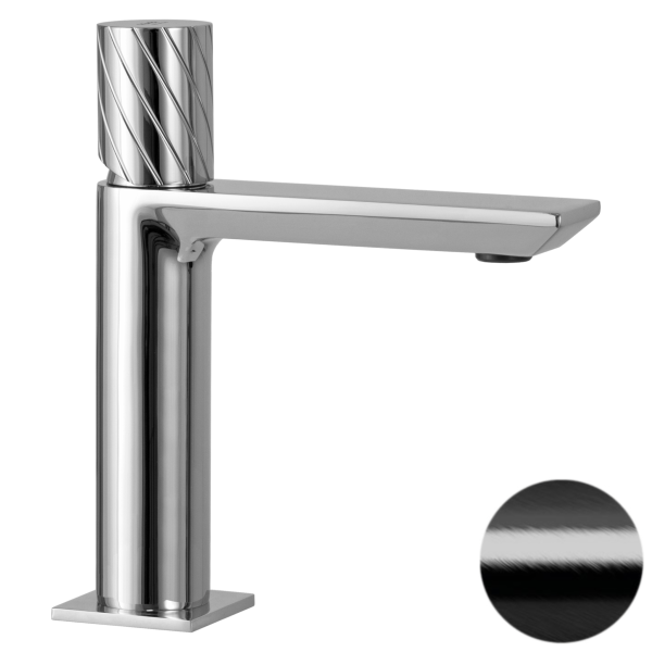 Смеситель для раковины Remer Edge EG710CFP, черный брашированный хром