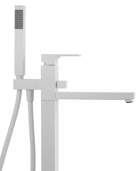 Смеситель для ванны Remer Absolute AU08BO, белый матовый