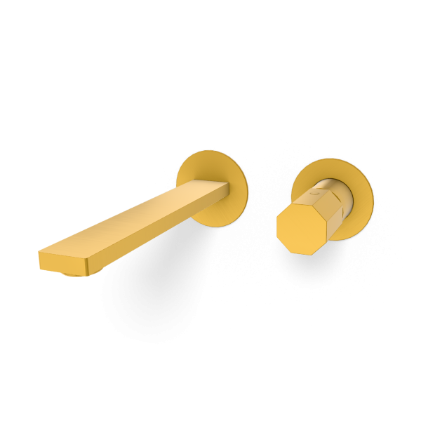 Смеситель для раковины Remer Ottagono ON15PWBBG, золото брашированное