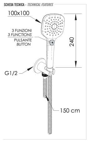 Комплект для душа Remer 337M318CP