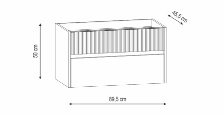 Тумба для раковины 90 см Onsen Niwa 71-BP-090-M03-V03, белый