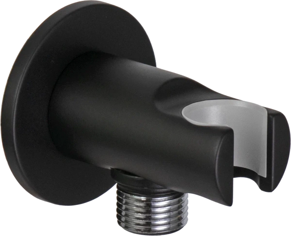 Держатель ручного душа с подключением шланга Remer 337MNO, черный матовый