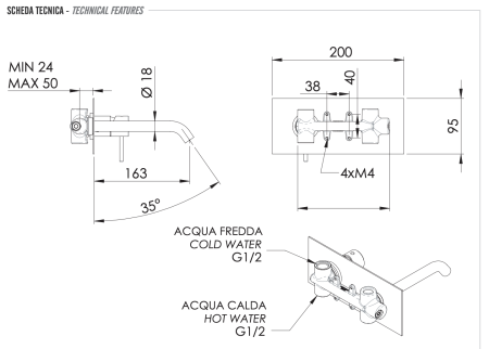 Смеситель для раковины Remer X Style X15Q