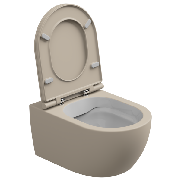 Чаша подвесного унитаза биколор GSG Ceramic Design Like LKWCSOBI000/034, White/Sabbia Matt