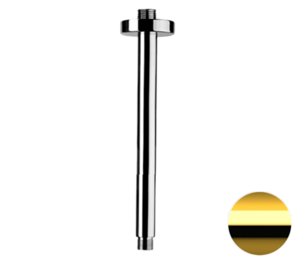 Кронштейн потолочный для верхнего душа 20 см Remer 347N20DO, золото глянцевое