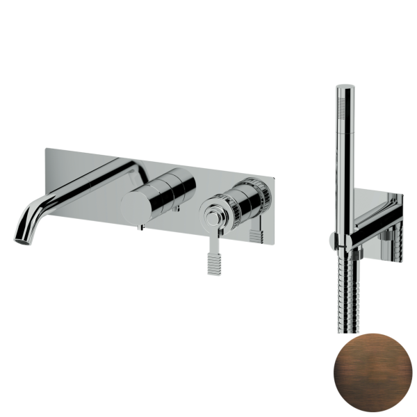 Смеситель для ванны Remer Atelier AL53D2WBBR, бронза масляная