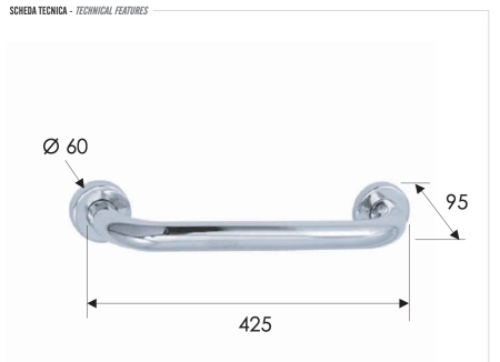 Полотенцедержатель 40 см Remer RB440CR
