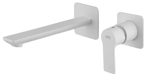 Смеситель для раковины Remer Energy EY15PLBO, белый матовый