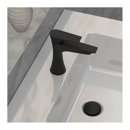 Смеситель для раковины Daniel Diva DV60615, чёрный матовый