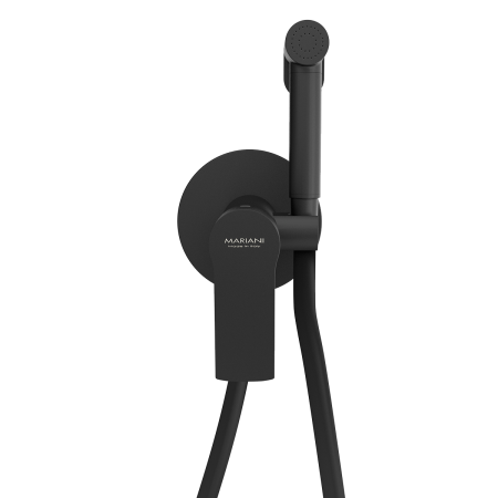 Гигиенический душ со смесителем Mariani Kali B14185KLW, черный матовый