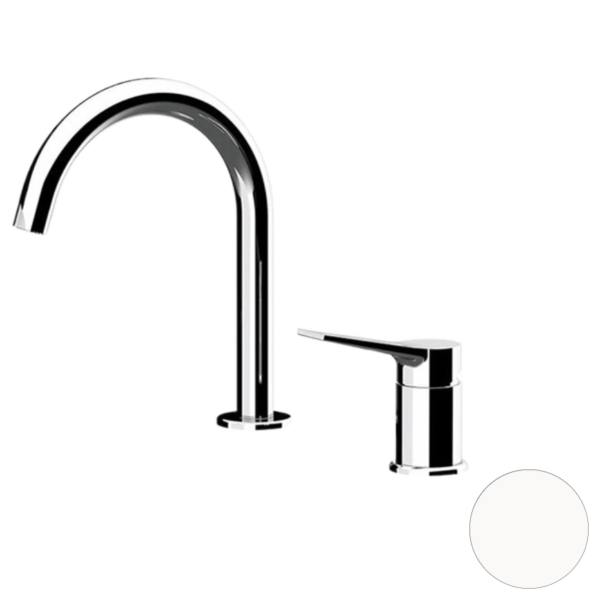 Смеситель для раковины Remer Slash SL57BO, белый матовый