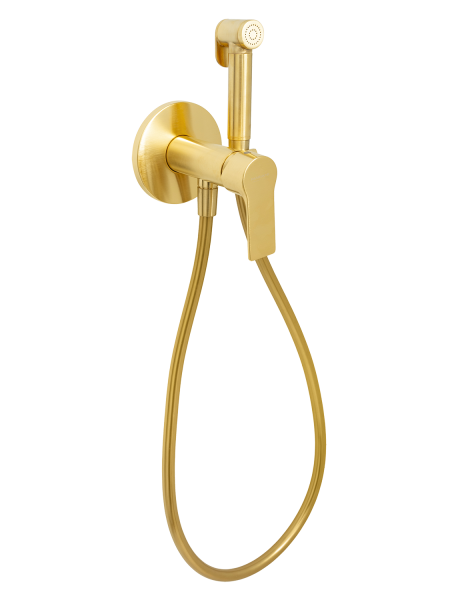 Гигиенический душ со смесителем Mariani Kali B22185KLW, золото брашированное