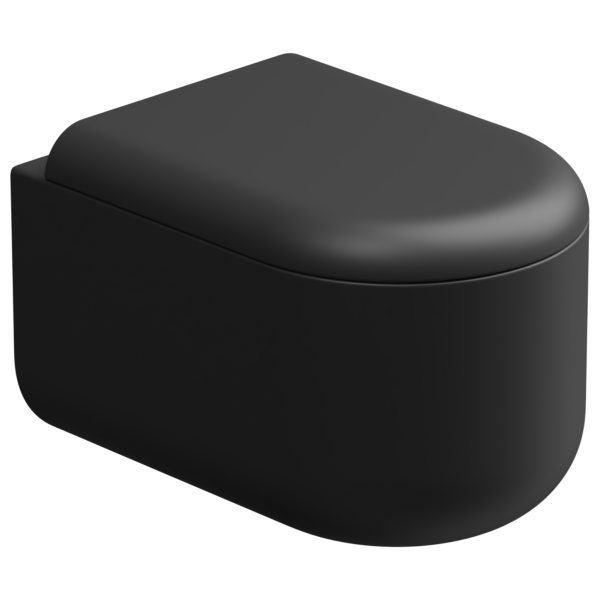 Чаша подвесного унитаза Eco Clean (торнадо) GSG Ceramic Design Petra PEWCSOEC003, черный матовый